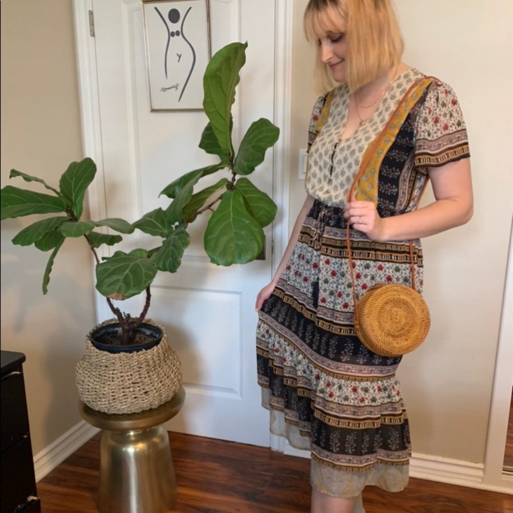 Anthropologie Boho Midi Dress